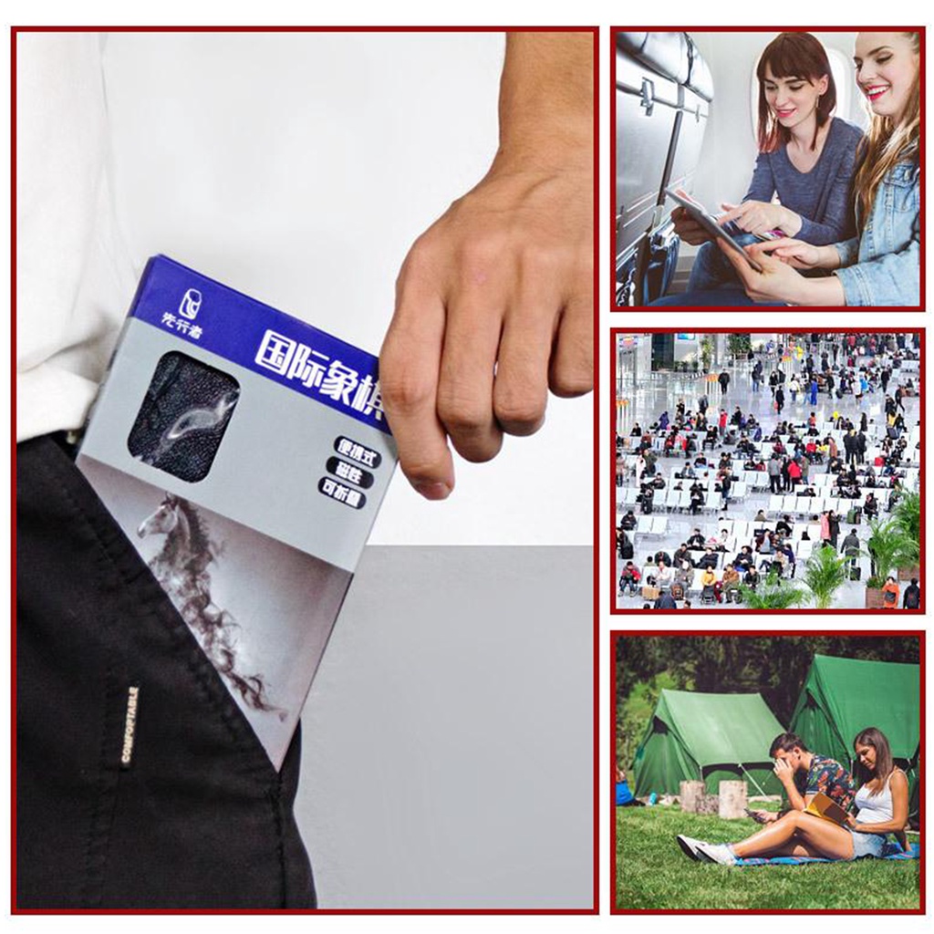Bộ Bàn Cờ Vua Nam Châm Mini Có Thể Gấp Gọn Tiện Dụng Cho Gia Đình