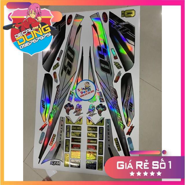 Tem xe Elegant trắng đen Crom titan 7 màu