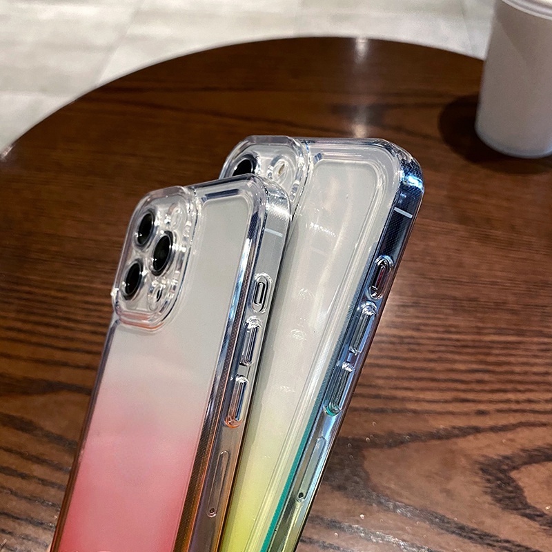 Ốp Điện Thoại Mềm Chống Sốc Họa Tiết Không Gian Màu Gradient Cho iPhone 13 12 11 Pro Max X XR XS Max 7 8 Plus SE 2020 2022