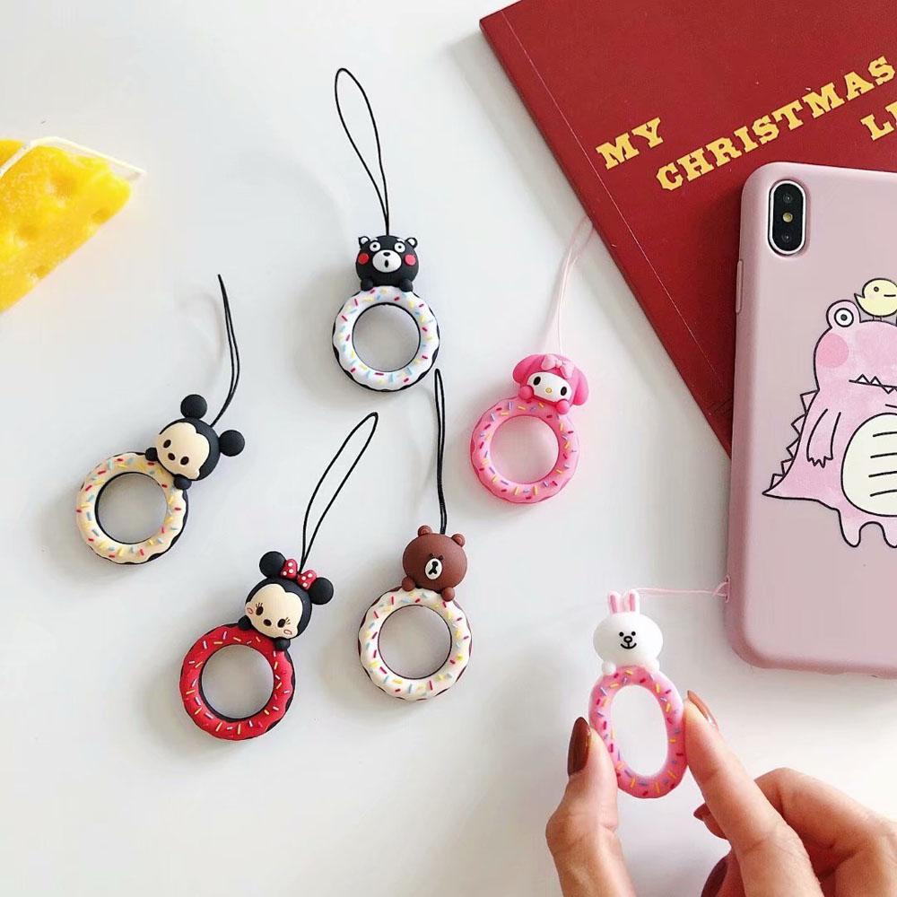 Dây Đeo Điện Thoại / Chìa Khóa Họa Tiết Hoạt Hình Mickey / Minnie Dễ Thương