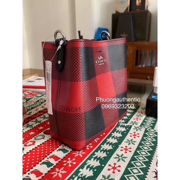 Túi Coach bucket mini C7267 multi red AUTHENTIC