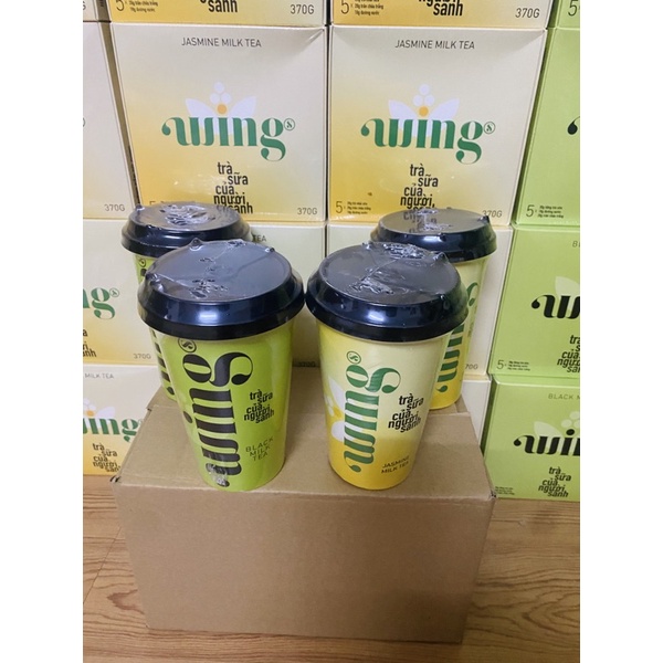 4 cốc trà sữa Wings mix 2 vị