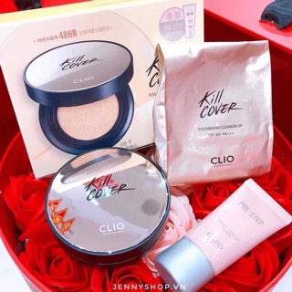 Che phủ & bền màu đến tận 48h 🤗 🌸 set phấn nước 𝗖𝗟𝗜𝗢 𝗙𝗢𝗨𝗡𝗪𝗘𝗔𝗥 𝗖𝗨𝗦𝗛𝗜𝗢𝗡 𝗫𝗣 𝗣𝗥𝗜𝗠𝗘𝗥 𝗦𝗘𝗧 🌸
