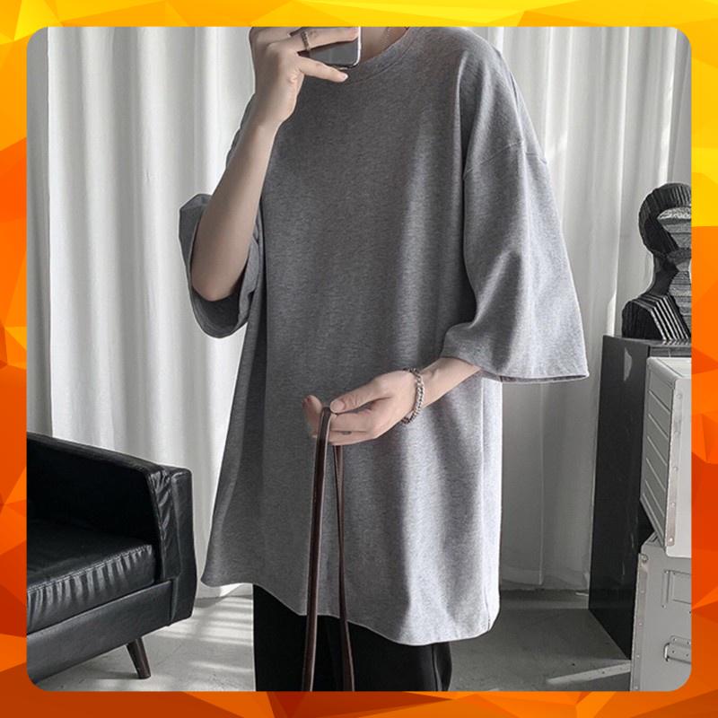 Áo Phông Trơn Tay Lỡ Form Rộng Cho Nam, Nữ- Chất Liệu Thun Co Dãn