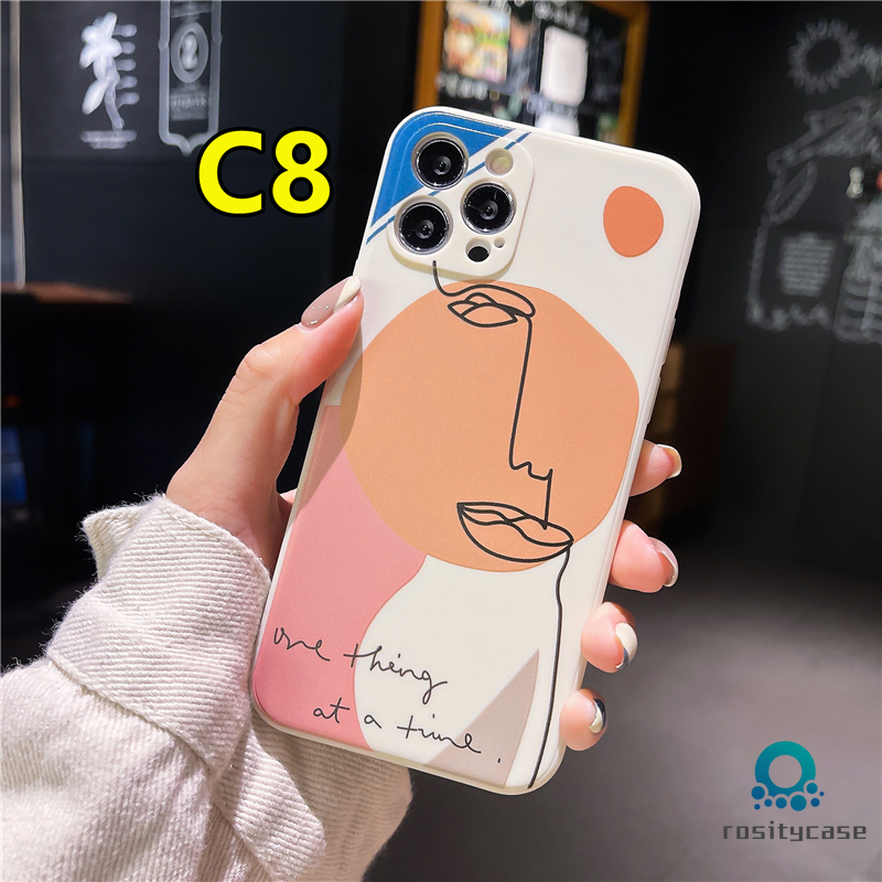 Ốp Lưng Silicone Họa Tiết Hình Học Thời Trang Cho Iphone 12 Mini 12 Pro Max 13 PRO MAX 13 Mini 11 Pro Max 6 7 6s 8 Plus X Se 2020 6splus 7plus 6plus 8plus Xs Max Xr