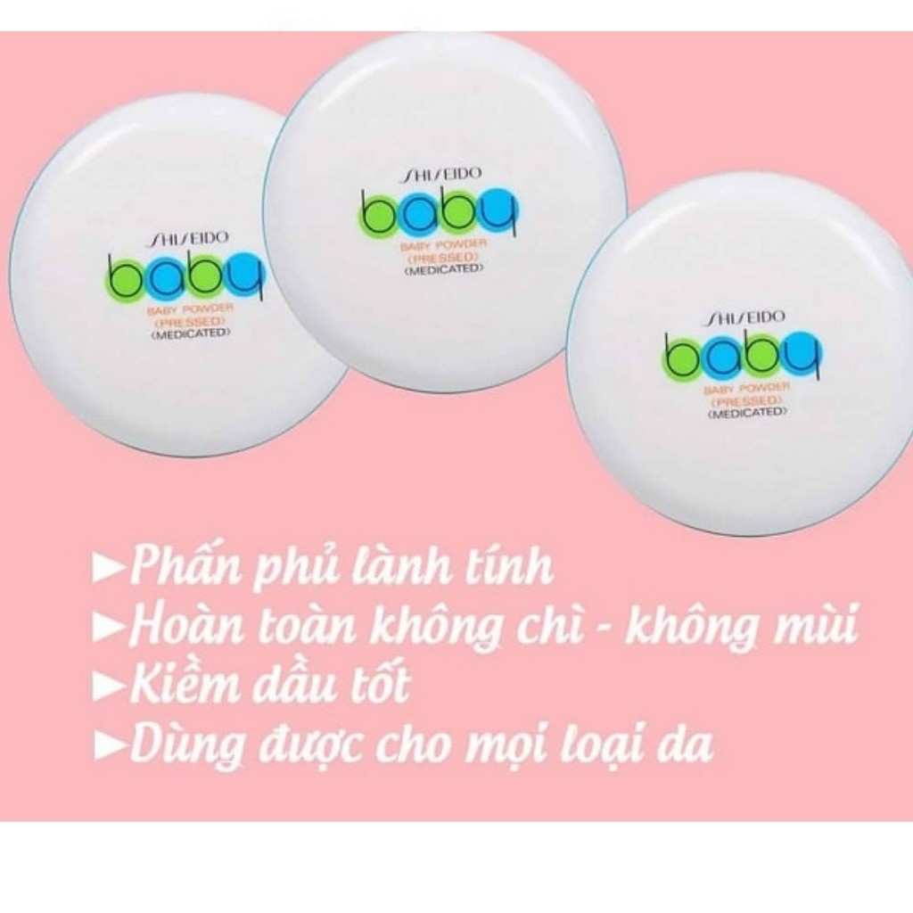 Phấn Nền Dạng Nén  Kiềm Dầu SHESEIDO BABY POWER 50g, Phấn Rôm Cho Bé