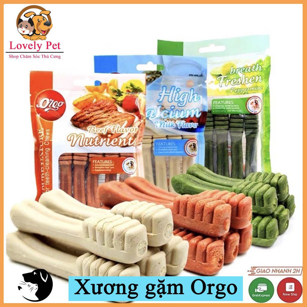 (Siêu rẻ) Xương Gặm Orgo Nhai Sạch Răng &amp; Bổ Sung Canxi Cho Chó