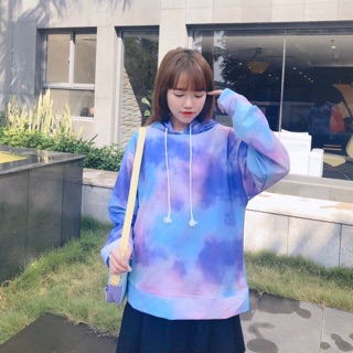 Hoodie loang màu