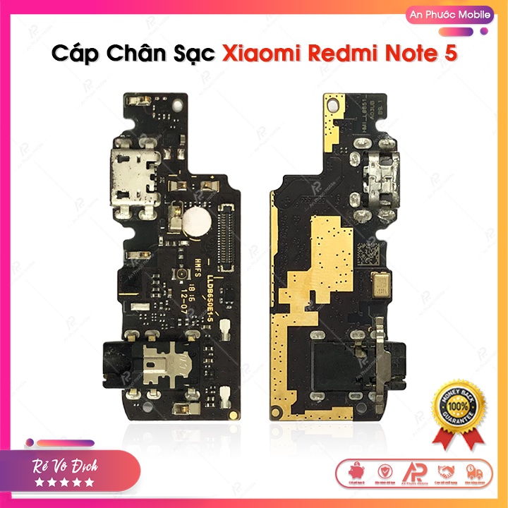 Cáp Chân Sạc Xiaomi Redmi Note 5 - Cụm Bo Mạch Sạc (đuôi sạc) Điện Thoại Xiaomi Zin Bóc Máy
