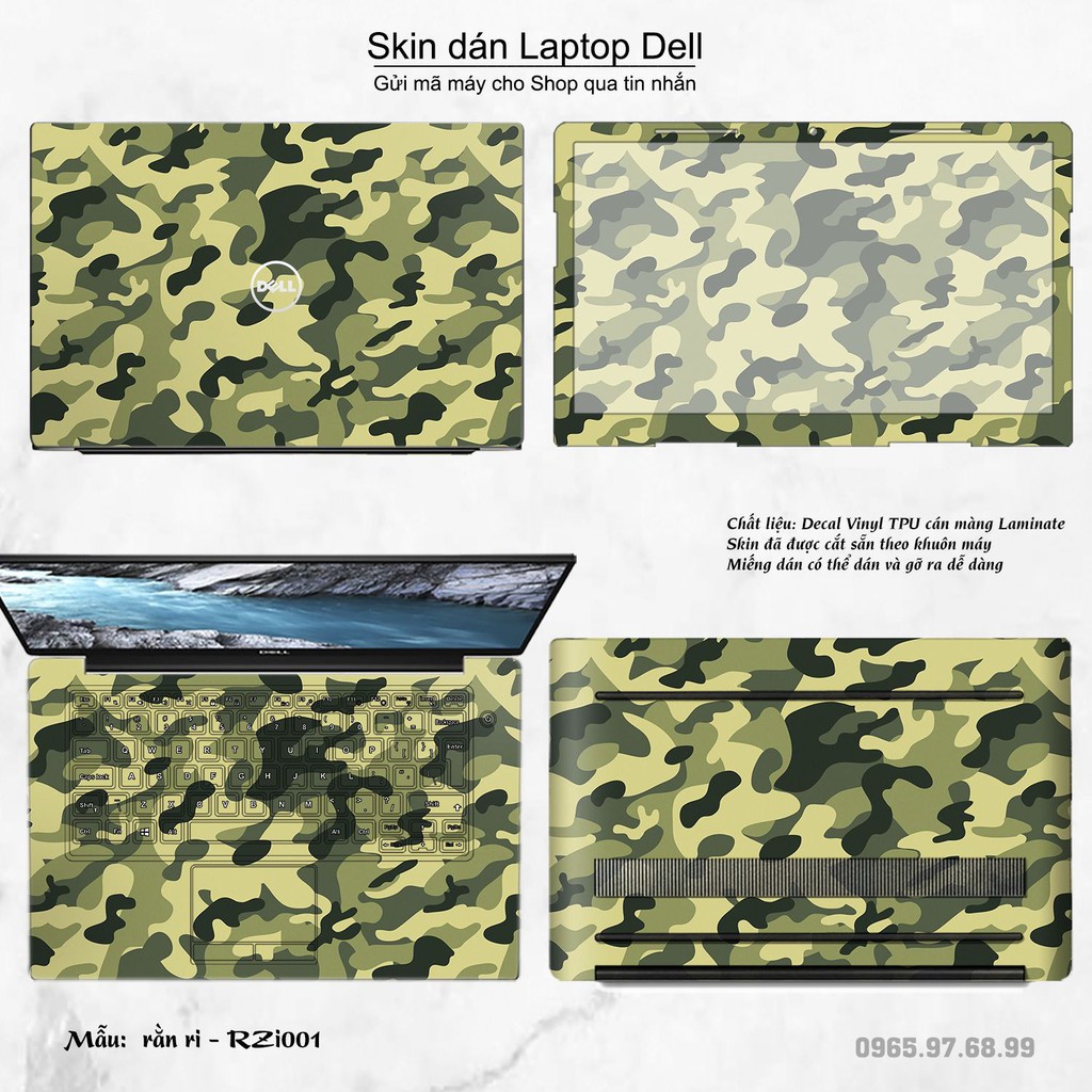 Skin dán Laptop Dell in hình rằn ri (inbox mã máy cho Shop)