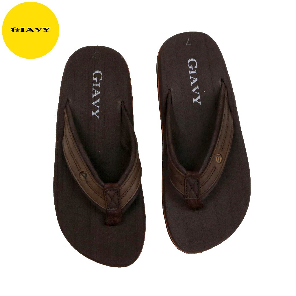 Dép xốp nữ dày êm, quai da Q28 - GIAVY