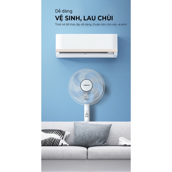 Quạt cây cao cấp 5 cánh Coex CF-7315A - Điều khiển từ xa