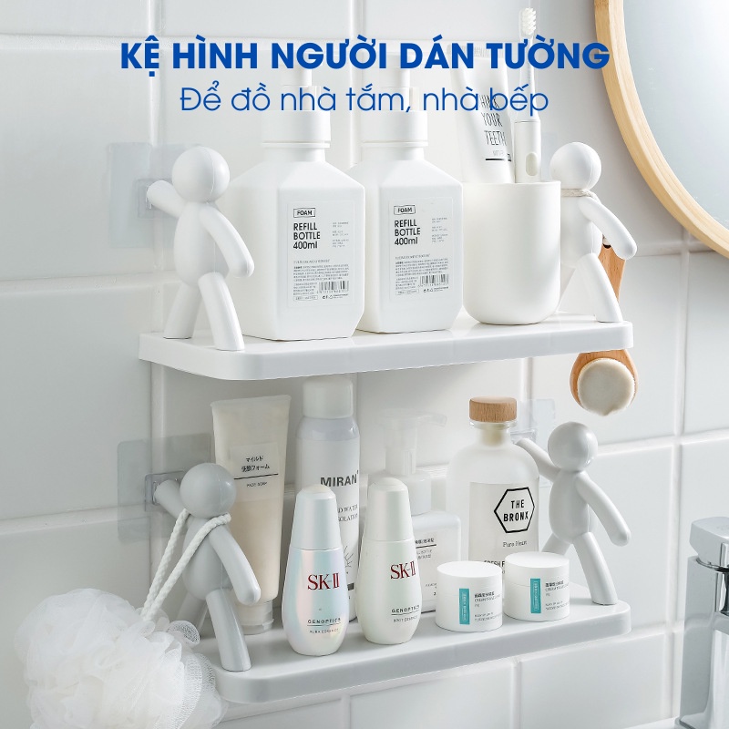 Kệ treo tường không cần khoan hình người nhà tắm, nhà bếp phong cách Nhật Bản ⚡️KỆ HÌNH NGƯỜI⚡️