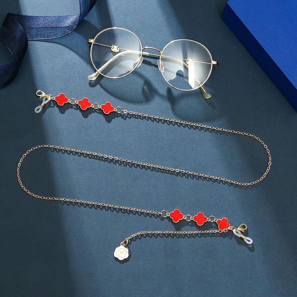 Preston Dây Đeo Mắt Kính Chống Thất Lạc Mặt Hoa Trà Ngọt Ngào Đơn Giản Cho Nữ