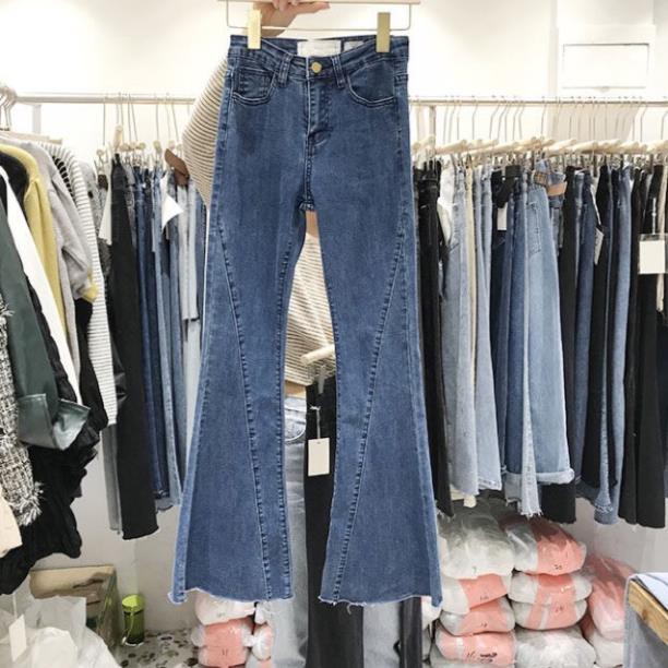 HOT QUẦN JEANS LOE LỬNG NỐI ỐNG CHÉO- hình thật trải sàn