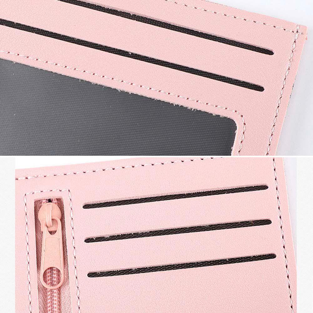 Qqmall Ví Đựng Thẻ/Tiền Xu/Thẻ ID/Tiền Xu Mini Nhiều Màu Sắc Phong Cách Hàn Quốc Có Khóa Kéo Dành Cho Học Sinh