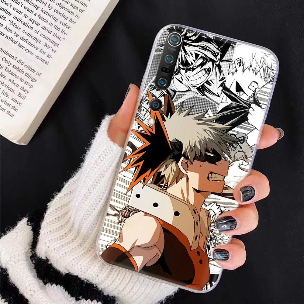 Ốp điện thoại trong suốt in hình Bakugou Katsuki thích hợp cho Iphone 8 7 6 6s 5 5s Se 5c 4s 4