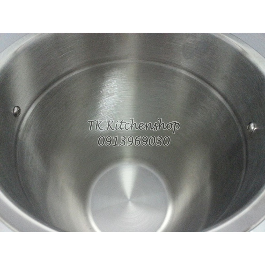 Xô ngâm rượu vang inox 304 cao cấp đường kính 23cm cao 26cm thân bầu liền khối dày dặn, chắc chắn