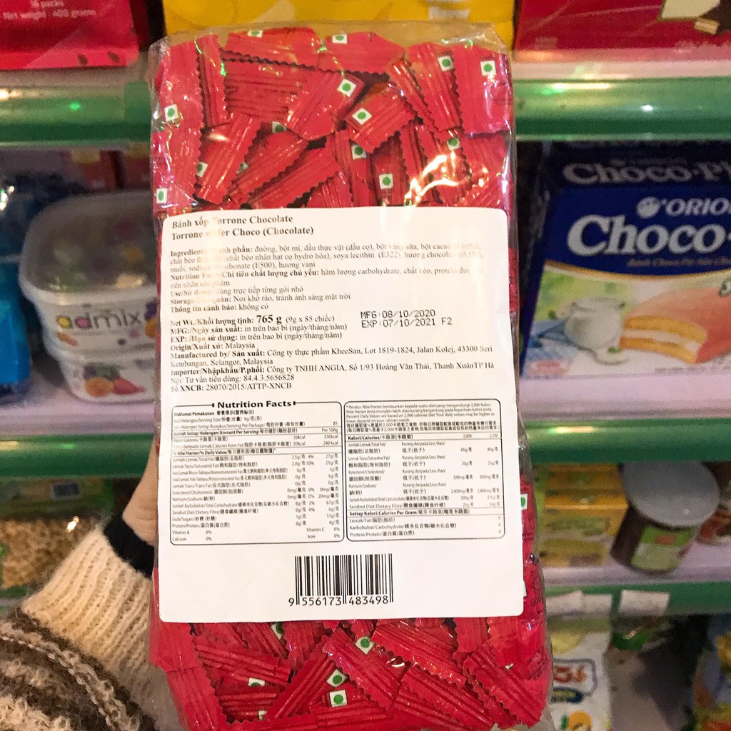 Bánh xốp Torrone Chocolate 765G