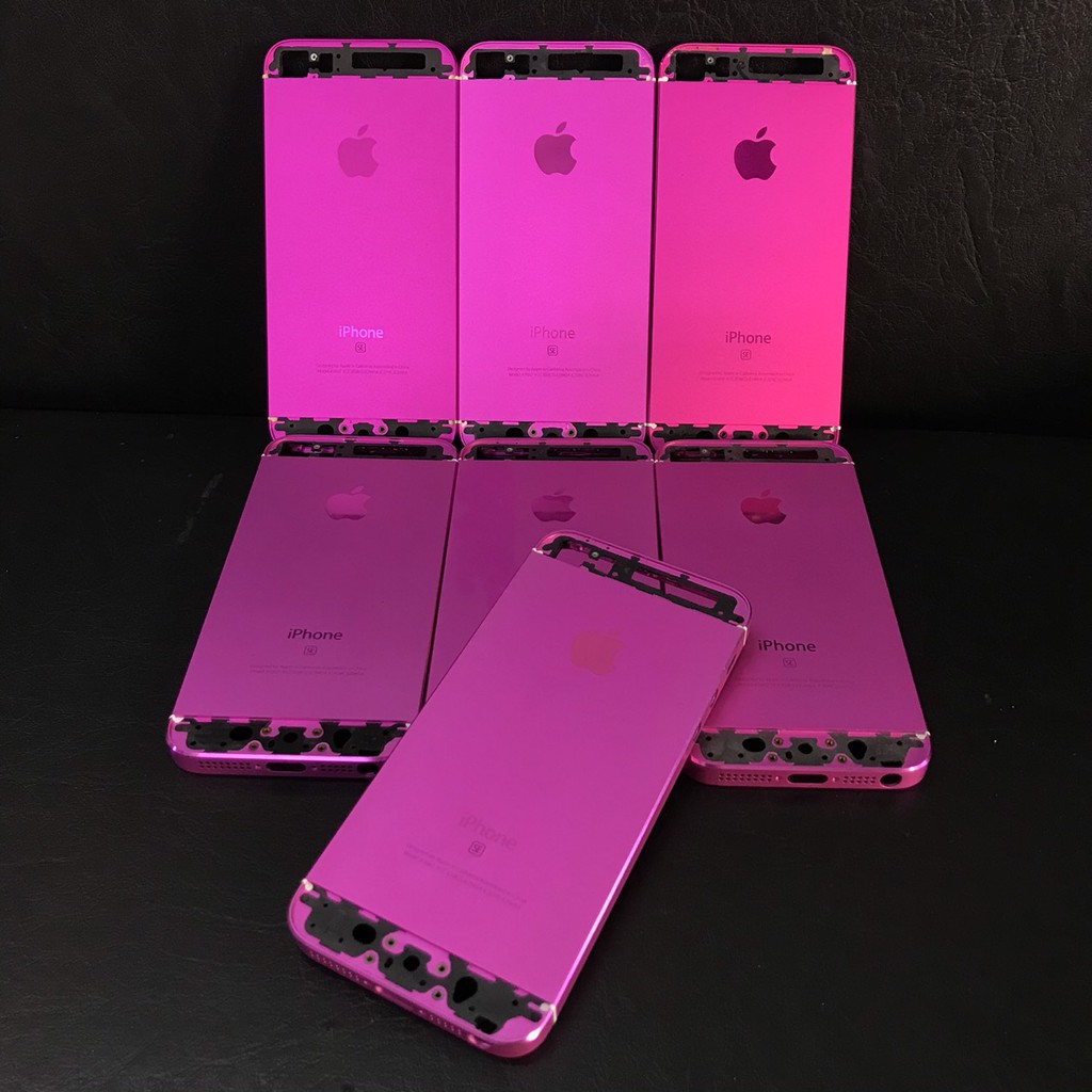 Vỏ iPhone 5 hồng cánh sen, khắc laser form SE