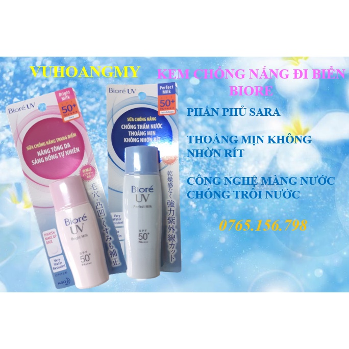 Kem chống nắng xanh đi biển biore PA++++, SPF50 | BigBuy360 - bigbuy360.vn