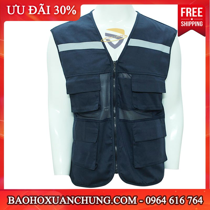Áo phản quang bảo hộ kĩ sư, kĩ thuật các màu, áo gile lưới công nhân, công trình xây dựng