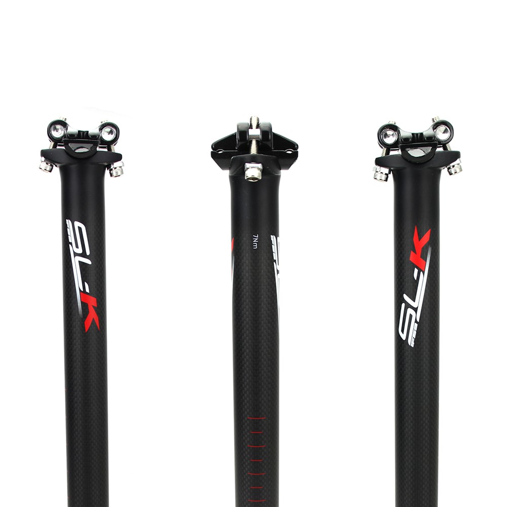 SL-K 3K Full 3K Mờ / Bóng Sợi Carbon Xe Đạp Ghế Bài Núi / Đường Xe Đạp Seatposts 27.2 / 30.8 / 31.6m