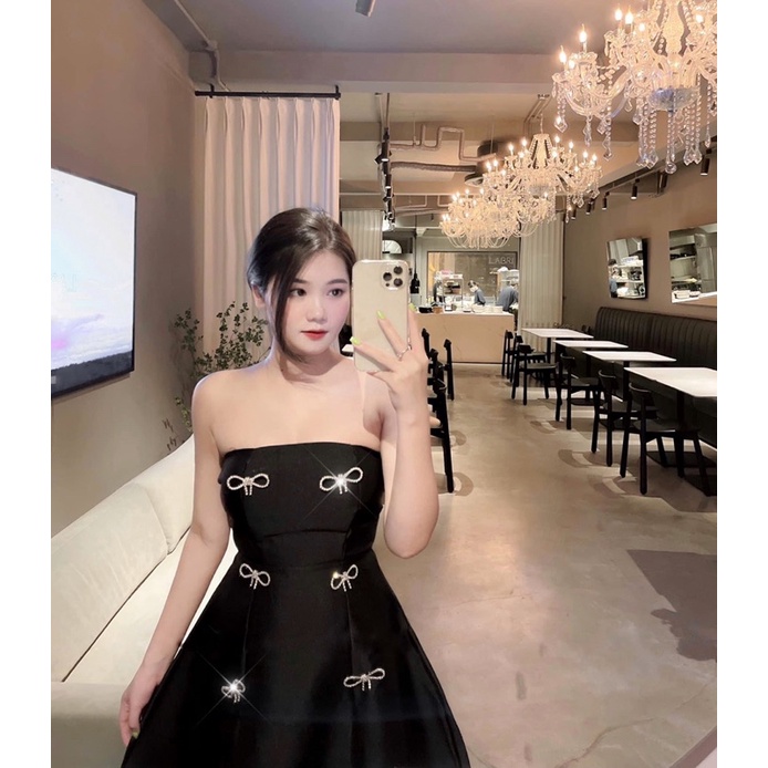 Váy đầm cup đính nơ dự tiệc sang chảnh Felicia