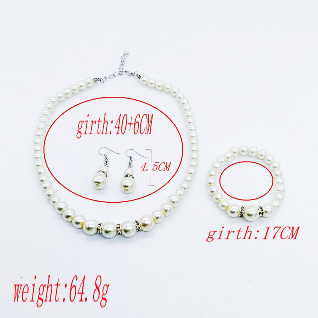 Set vòng cổ+hoa tai+vòng tay bằng ngọc trai đẳng cấp