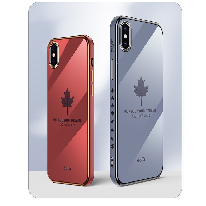 Ốp Điện Thoại Mềm In Hình Lá Phong Cho iPhone X XR XS Max 6 6s 7 8 SE 2020 6 Plus 7 Plus 8 Plus 6s Plus