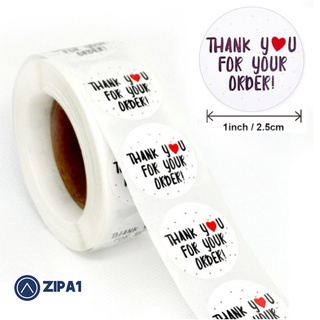 10 miếng dán sticker thank you - basic - 2.5x2.5cm / miếng - a1021 - zip a1
