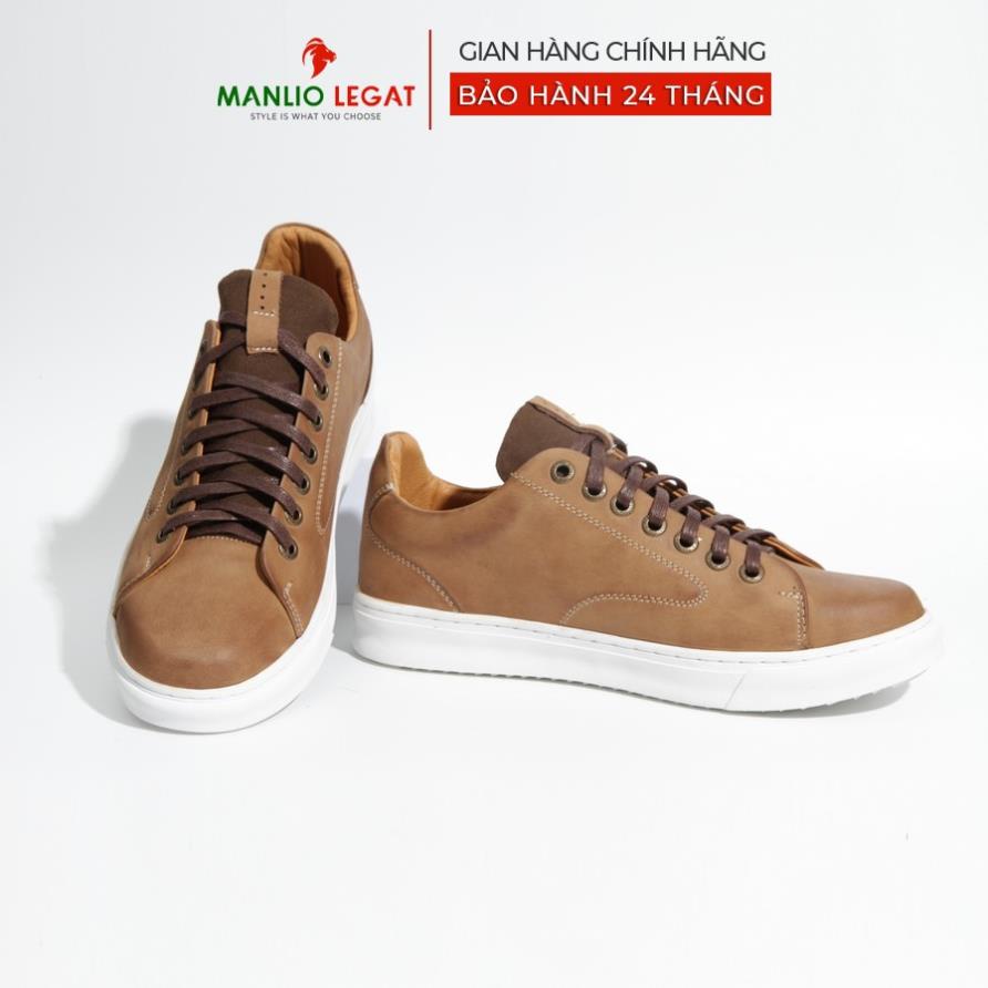 Giày Sneaker nam da thật Manlio Legat màu nâu sáp G6351-BN -HC()*