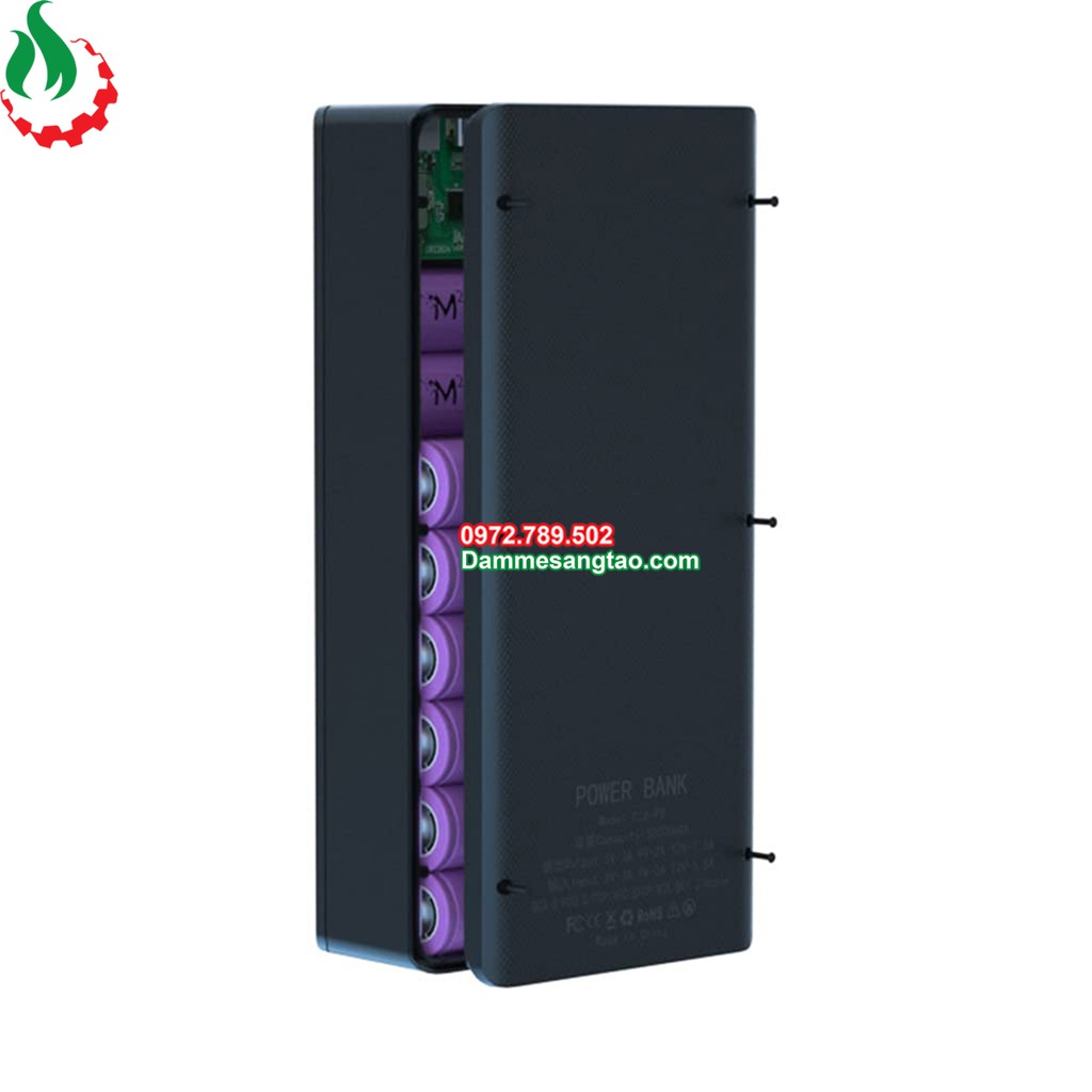 DMST Box sạc dự phòng 16 cell 18650 sạc nhanh không dây (Không pin)