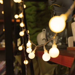 Dây đèn Trang Trí 10 mét 100 bóng màu vàng nắng Dây đèn bi trang trí giáng sinh, tết , cafe hoặc sinh nhật