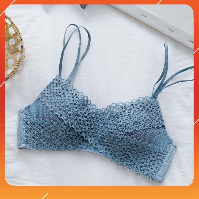 Set bộ đồ lót nữ phối ren áo không gọng, có đệm mút, quần phối màu sexy, Mã B19208