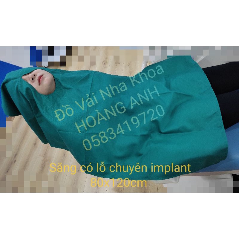 Săng vải có lỗ cỡ 80x120cm dành cho Implant nha khoa
