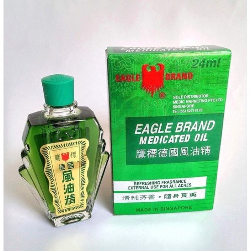 Dầu gió xanh Con Ó Eagle Singapore 24ml ~ 36ml