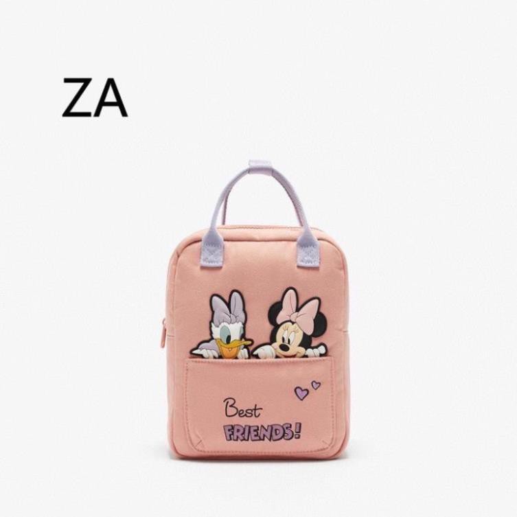 Balo hồng zara bé gái minie daisy vải mềm ( hàng sẵn,full tag ,siêu nhẹ)