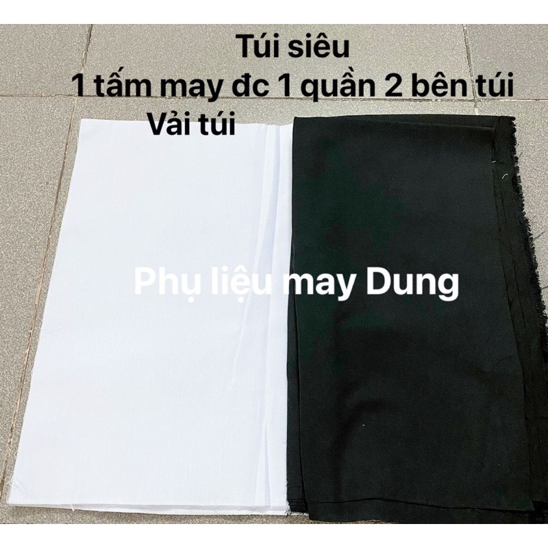 vải túi siêu may túi quần khổ 57x37cm