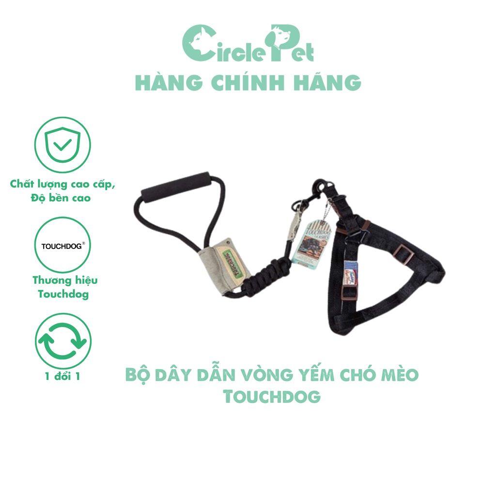 Bộ Dây Dẫn Vòng Yếm Chó Mèo TouchDog Cao Cấp Độ Bền Cao Siêu Chắc - Circle Pet