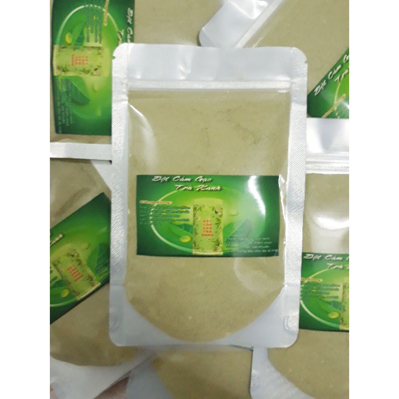 Bột cám gạo trà xanh nguyên chất handmade trắng mịn da hiệu quả