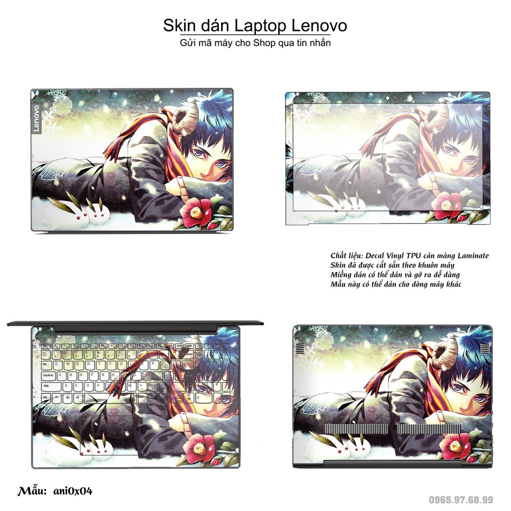 Skin dán Laptop Lenovo in hình Anime (inbox mã máy cho Shop)