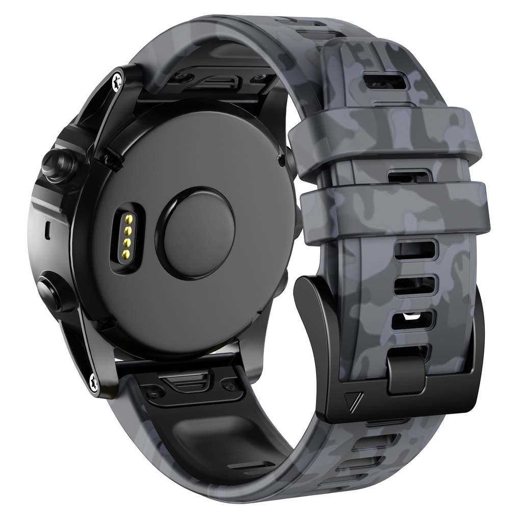Dây Đeo Thay Thế Bằng Silicone In Họa Tiết Độc Đáo Cho Garmin Fenix 5X/5/6X Pro/6/935 3HR Fenix 7X 7 22/26MM