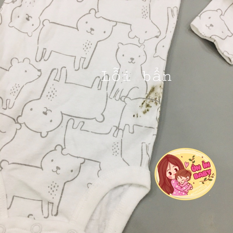 Body chip dài tay cho bé trai- bé gái mix hãng cotton mềm LỖI HÀNG B  (size 0-36m)