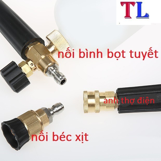 bộ khớp nối nhanh ren 14mm cho máy rửa xe (khớp nối nhanh 1/4)