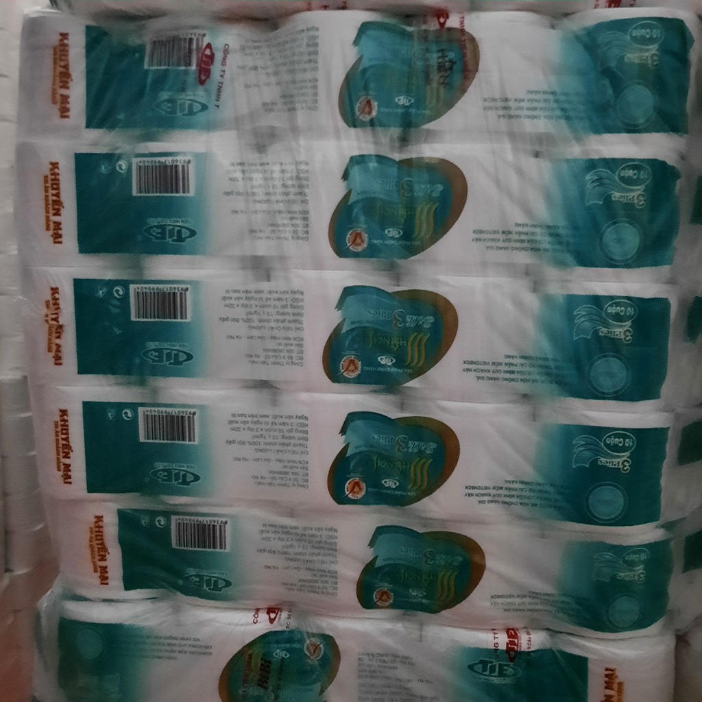 Giấy Vệ Sinh Hà Nội Hàng Loại 1 Chính Hãng Bịch 10 Cuộn tặng kèm 1 gói rút