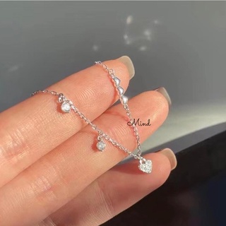 Lắc tay bạc tim mini