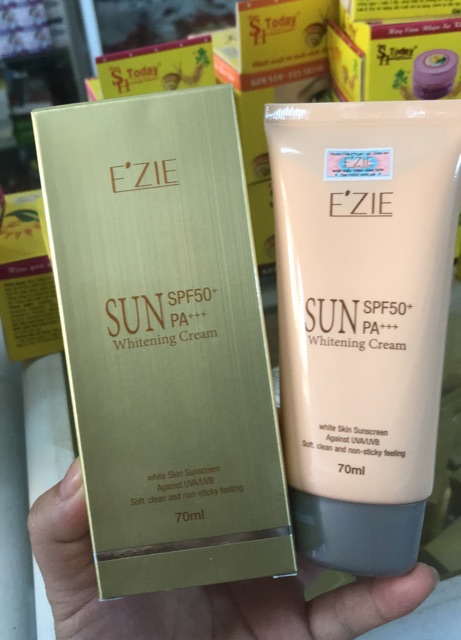 [ chính hãng ] kem chống nắng E’ZIE Sun Whitening Cream (SPF50+ PA+++) 70ml