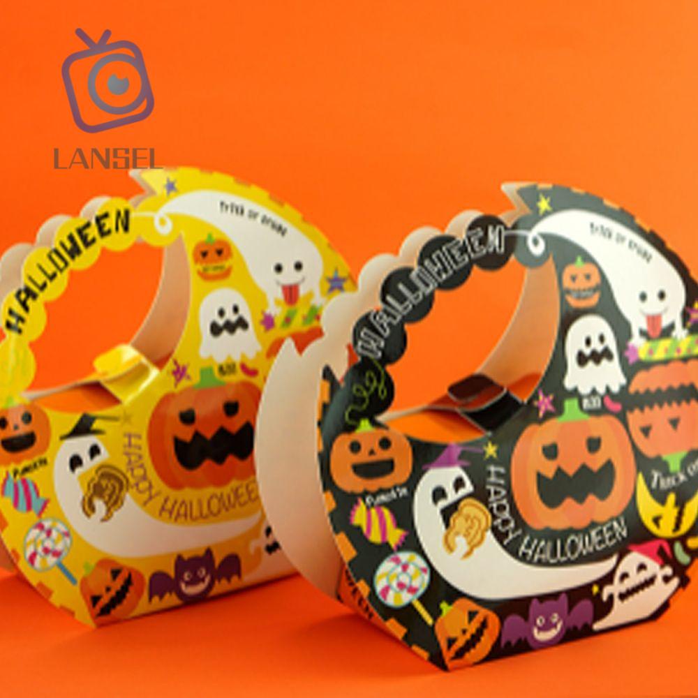 ❤LANSEL❤ Home Favours Sweet Biscuit Candy Party Decor Ghost Pattern Halloween Gift Boxes Gift For Friend Cookie Box Halloween Party Gifts Packaging Pumpkin Printed/Multicolor