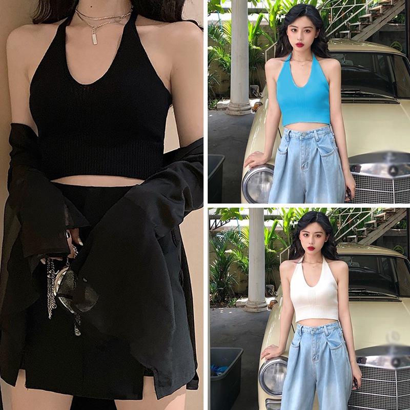 Áo Croptop dây thiết kế cột sau cổ dáng ngắn thời trang cho nữ | BigBuy360 - bigbuy360.vn